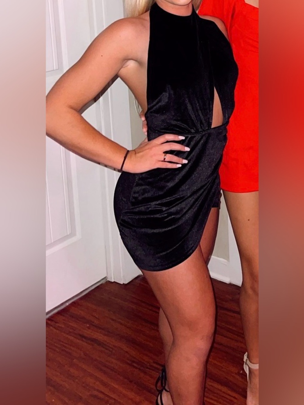 Black Velvet Mini Dress Like New